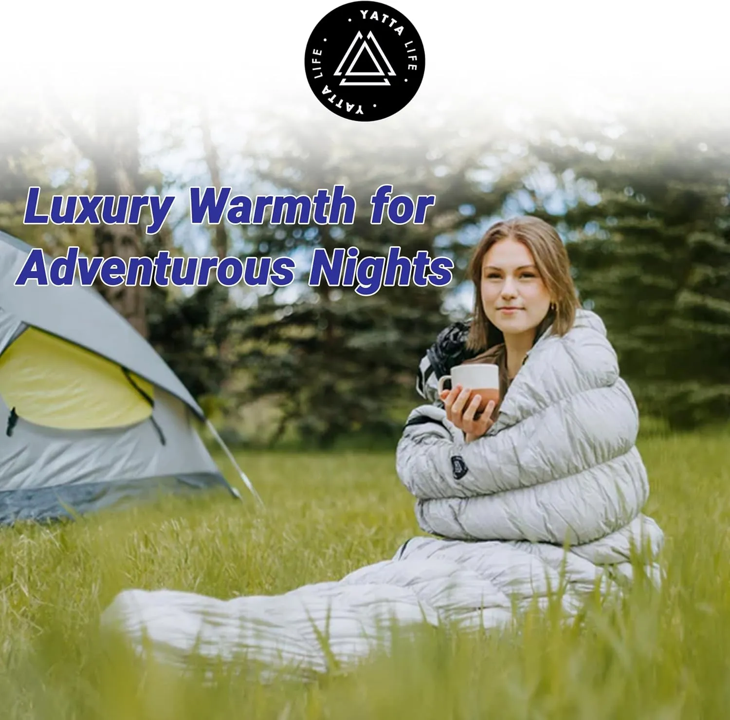 0℃ to -17℃ Goose Down Mummy Sleeping Bag for Adults&Kids | 3-4 Seasons Warm Cold Weather Lightweight, Waterproof with Compression Sack | Indoor & Outdoor, Camping, Backpacking, Camp Bedding, Hiking
