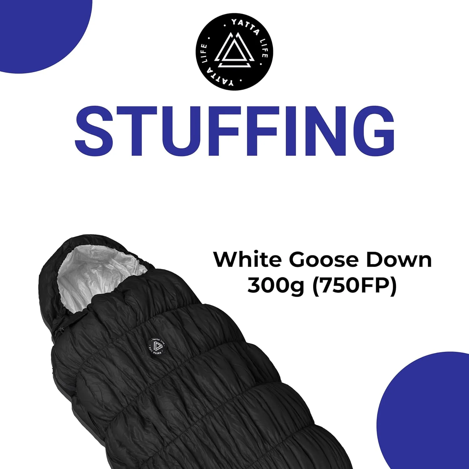0℃ to -17℃ Goose Down Mummy Sleeping Bag for Adults&Kids | 3-4 Seasons Warm Cold Weather Lightweight, Waterproof with Compression Sack | Indoor & Outdoor, Camping, Backpacking, Camp Bedding, Hiking