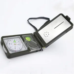 10 in 1 Multifunction Compass, Shockproof Hiking Navigation Compass, for Hiking Camping Climbing Exploring Outdoor Activities