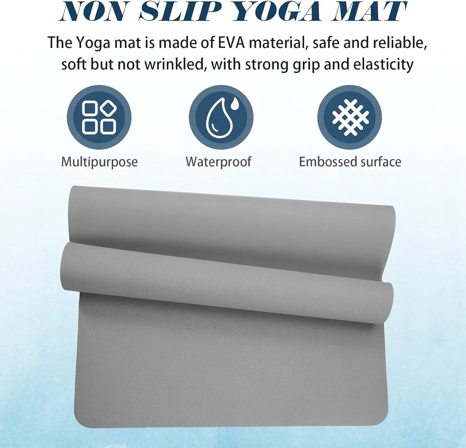 10 Pack Yoga Mats Bulk, 68'' x 24'' x 4mm Thick Yoga Mats for Kids and Adult Gym Mats Bundle Latex Free Exercise Mats with Non Slip Texture for Outdoor Yoga, Pilates or Workout