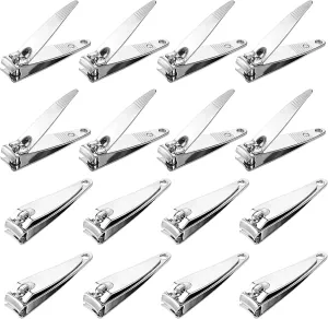 100 Pieces Nail Clippers Bulk Stainless Steel Toenail Clippers Portable Manicure Pedicure Trimmer Clippers Set for Men Women Homeless Hotel