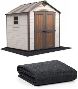 10.2 * 8.2 FT Outdoor Storage Shed Mat, Waterproof Storage Shed Flooring Mat, Anti-Slip Patio Furniture Floor Scratch Prevention Mat, Dustproof Outdoor Carport Mat