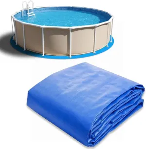 12 FT Round Pool Liner Pad for Above Ground Swimming Pool, Outdoor Pool Mat for Above Ground Pool Pad, Under Pool Floor Liner Underlayment Pad, Prevents Punctures Pool Mat Protector Tarp (12 FT)