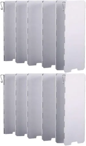 12 Plates Camp Stove Windshields Folding Camping Picnic Cooker Stove Wind Screens