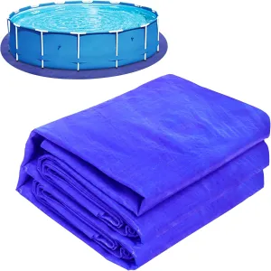 12FT Pool Liner Pad Round Tarps for Above Ground Pool Anti-Puncture Swimming Pool Ground Cloth Mat for Pool Bottom Protector