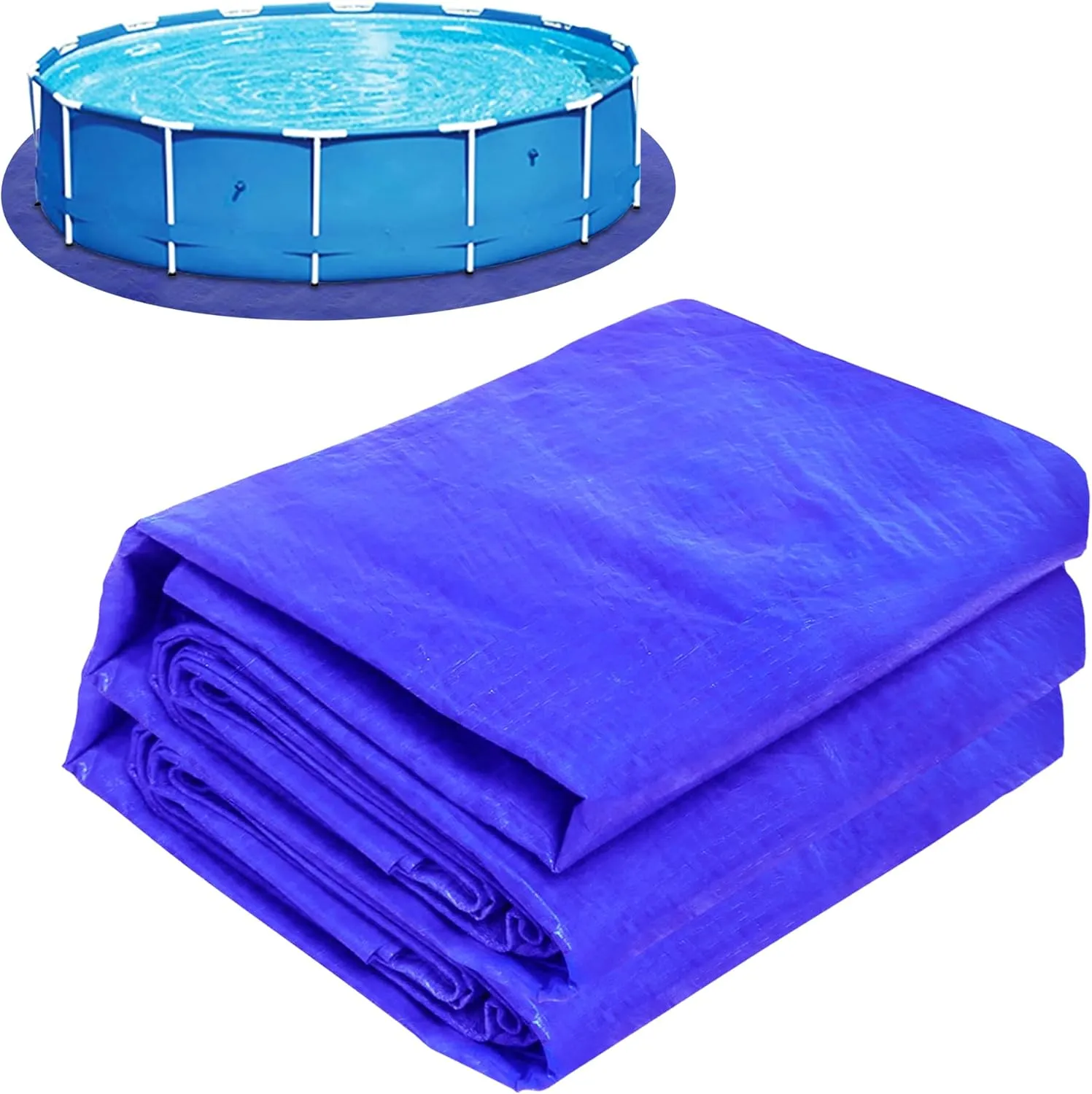 12FT Pool Liner Pad Round Tarps for Above Ground Pool Anti-Puncture Swimming Pool Ground Cloth Mat for Pool Bottom Protector