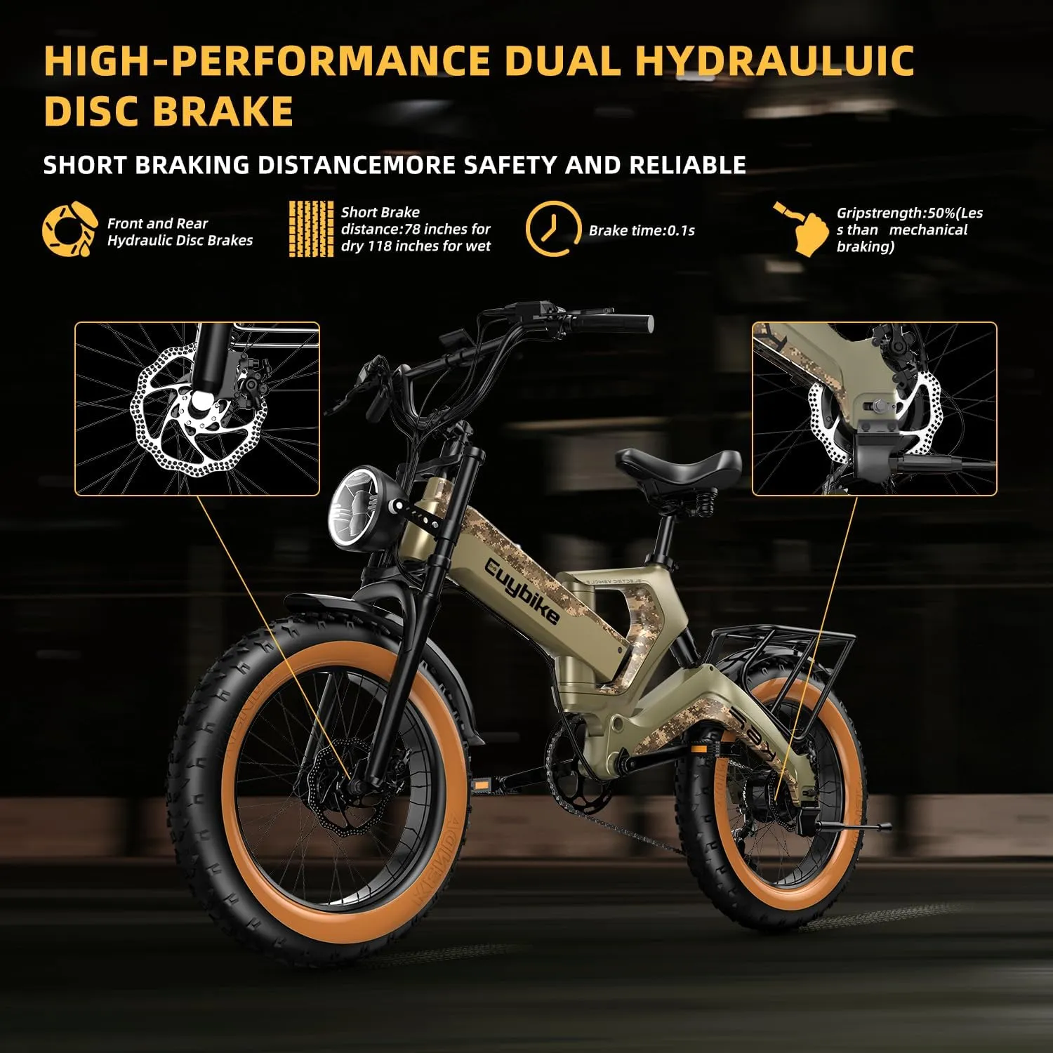 1500W Peak Electric Bike for Adults, 48V 25AH Removable Battery, 30 MPH, 80-100Miles Long Range Foldable Electric Bike, 20"x4.0" Fat Tire, Magnesium Alloy All Terrain Ebike, Hydraulic Disc Brake