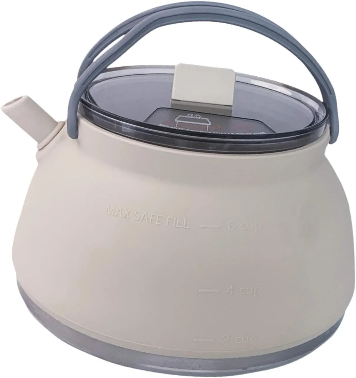 1.5L Portable Kettle for Camping and Travel, Silicone and Stainless Steel Cookware for Outdoor Use