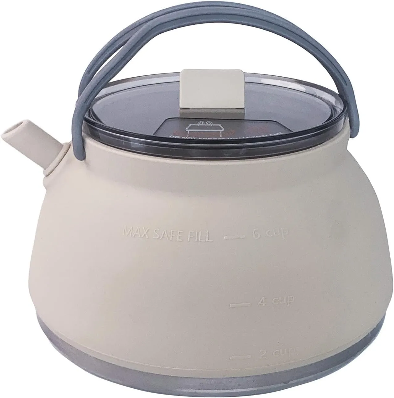 1.5L Portable Kettle for Camping and Travel, Silicone and Stainless Steel Cookware for Outdoor Use