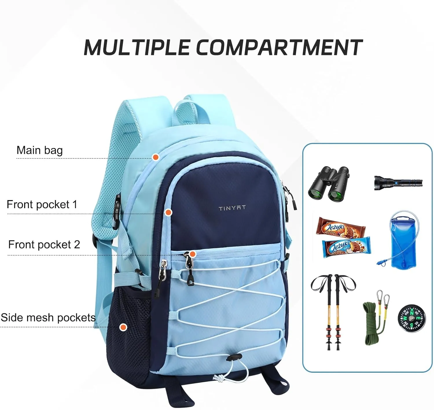 15L Small Hiking Backpack Lightweight Travel Backpacks Waterproof Hiking Daypack with Back Support for Women Men Urban Travel