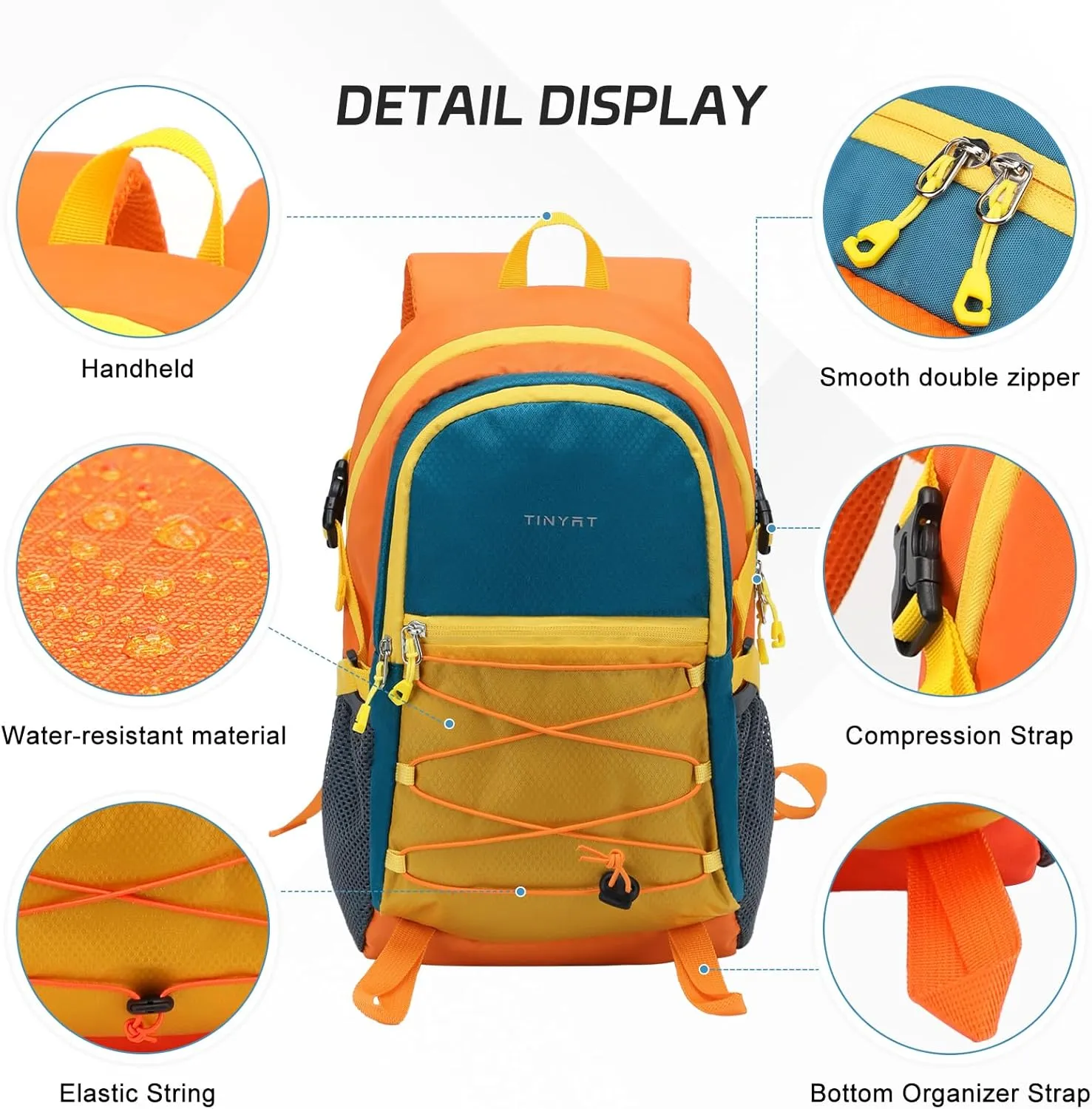 15L Small Hiking Backpack Lightweight Travel Backpacks Waterproof Hiking Daypack with Back Support for Women Men Urban Travel