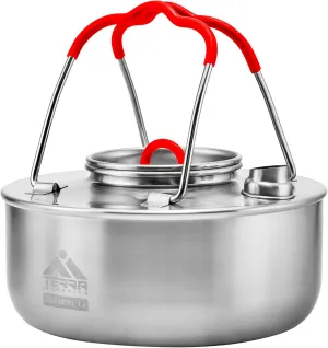 1.6L Stainless Steel Camping Kettle | Versatile for Camping, Hiking, and Everyday Use | Teapot for Backpacking and Alpine Adventures