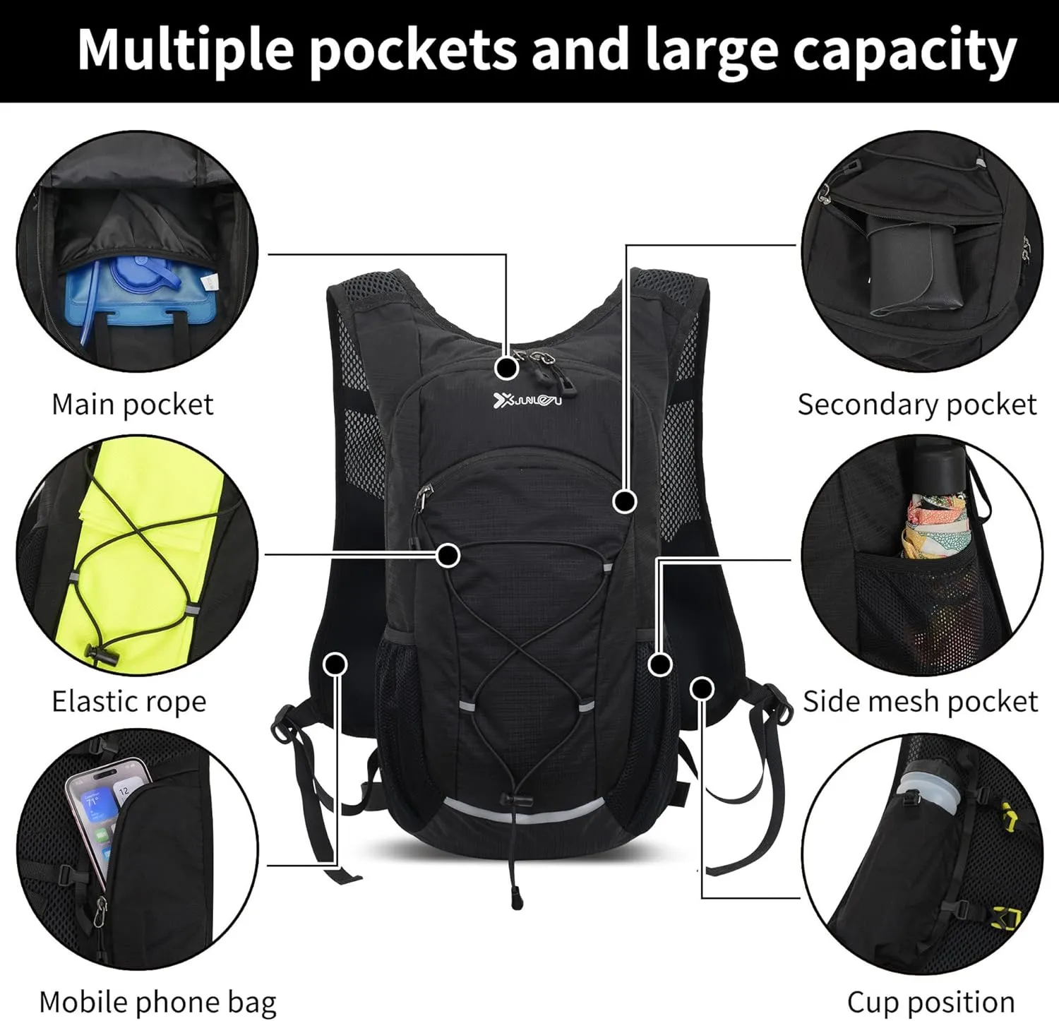 18L Hiking Backpack for Women Men Small Backpack Lightweight Packable Travel Daypack Back Pack for Camping