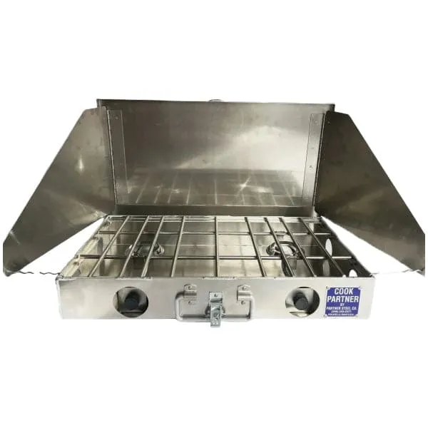 2-Burner Camp Stove with Windscreen