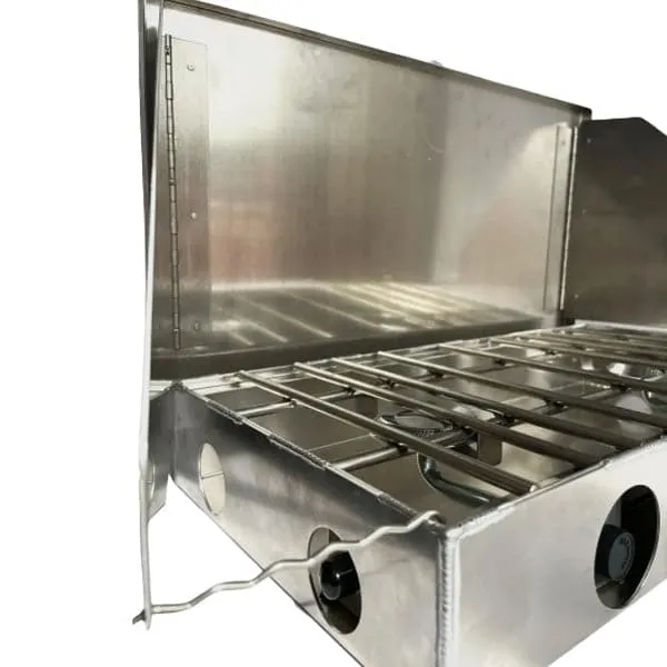 2-Burner Camp Stove with Windscreen