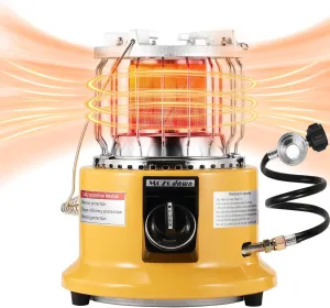 2 in 1 Propane Heater & Stove, 13000 BTU Portable Propane Heater Indoor with Handle, Outdoor Heater Gas Stove for Patio, Camping, Tent, Ice Fishing, Garage