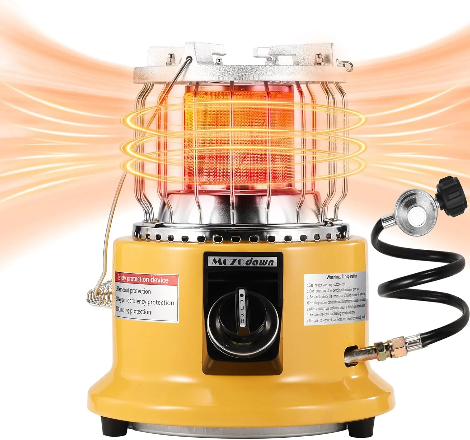 2 in 1 Propane Heater & Stove, 13000 BTU Portable Propane Heater Indoor with Handle, Outdoor Heater Gas Stove for Patio, Camping, Tent, Ice Fishing, Garage