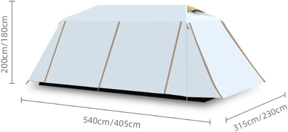 2-Layer Camping Tent with Removable Waterproof Rain Fly Ventilated Cabin Tent with Carrying Bag for Outdoor,Picnic,Camping,Family,Friends Gathering (W