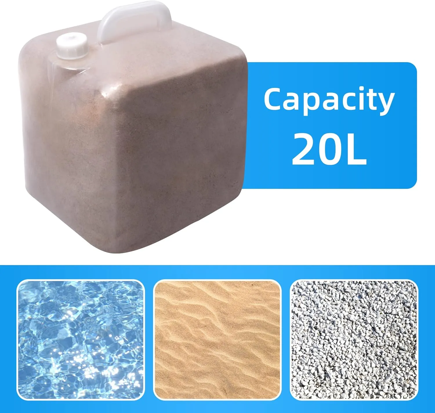 2 Pack Extra Thick Swimming Pool Ladder Weights- Foldable Pool Step Sandbag -Fillable Anchor Bag Container for Ground Pool Entry System(Without Sand)