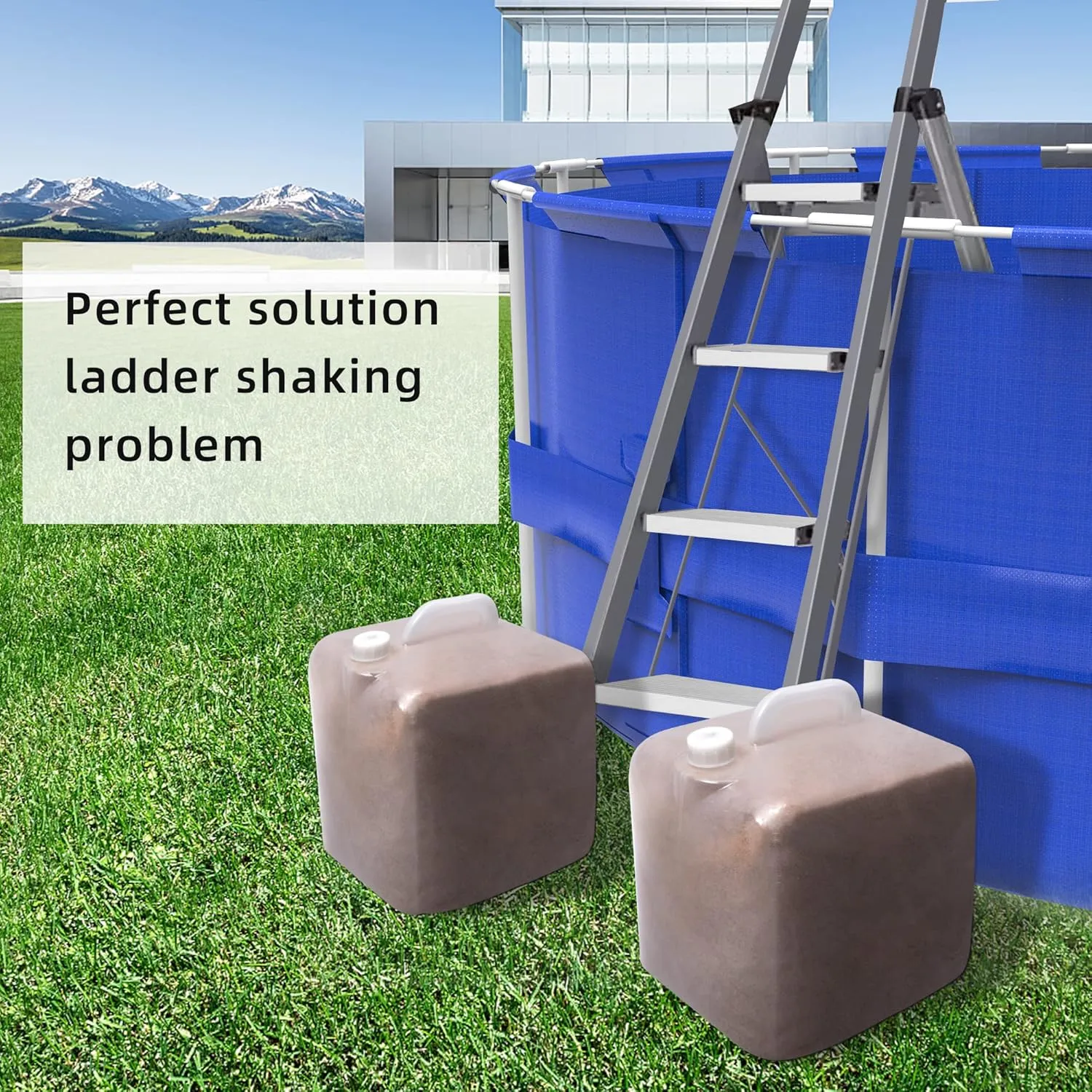 2 Pack Extra Thick Swimming Pool Ladder Weights- Foldable Pool Step Sandbag -Fillable Anchor Bag Container for Ground Pool Entry System(Without Sand)