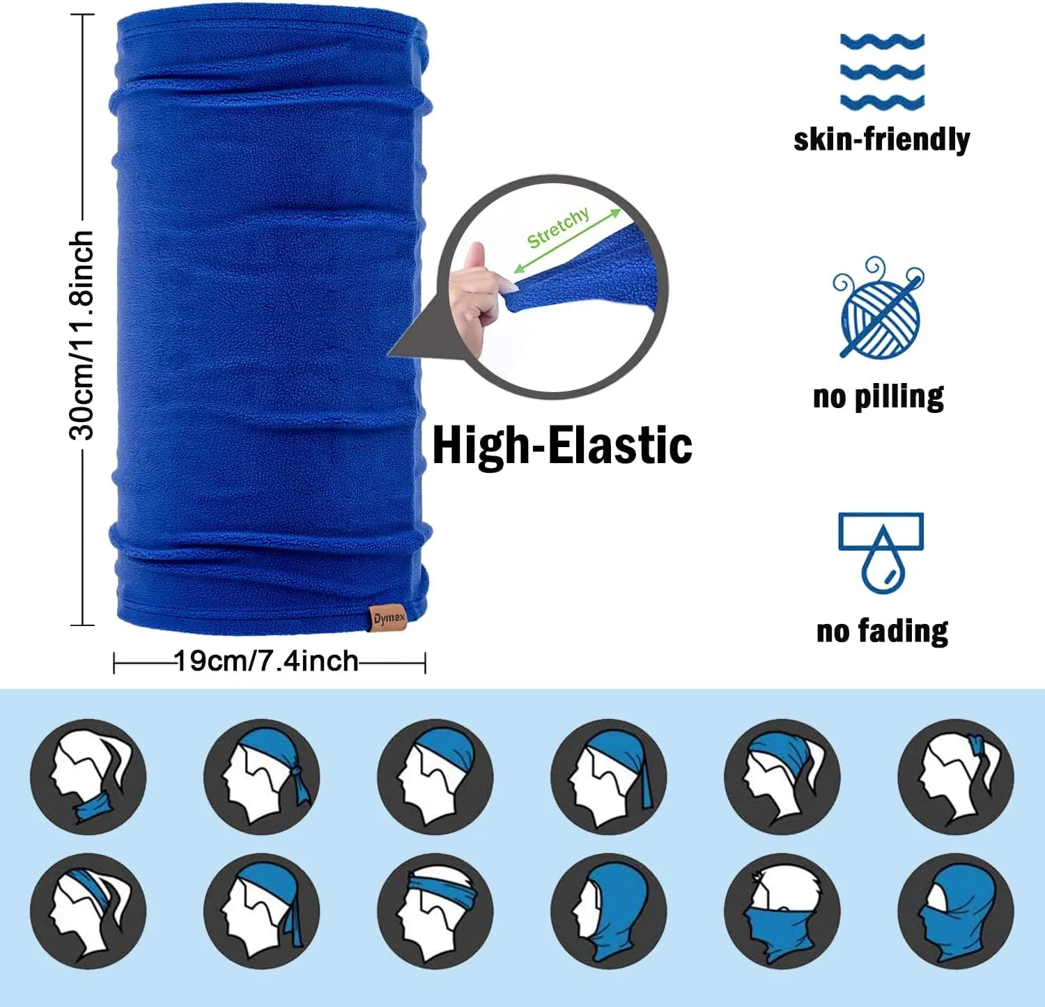 2 PCS Kids Neck Warmer Gaiter Winter Fleece Neck Cover Balaclava Windproof Face Cover Mask for Ski Motorcycle