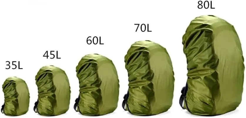 20-80L Waterproof Backpack Shoulder Bag Small Large Cover Portable Ultralight Sun Rain Protect for Outdoors Hiking Bag