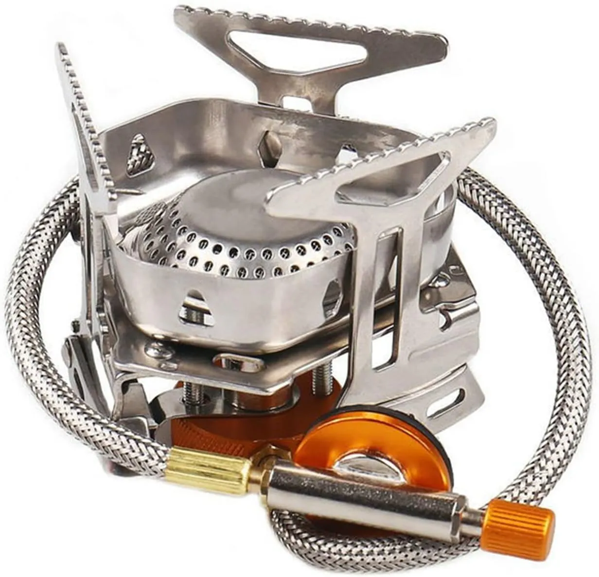 2023 1 x Metal Mini Camping Folding Gas Stove Mini Outdoor Cooking Burner