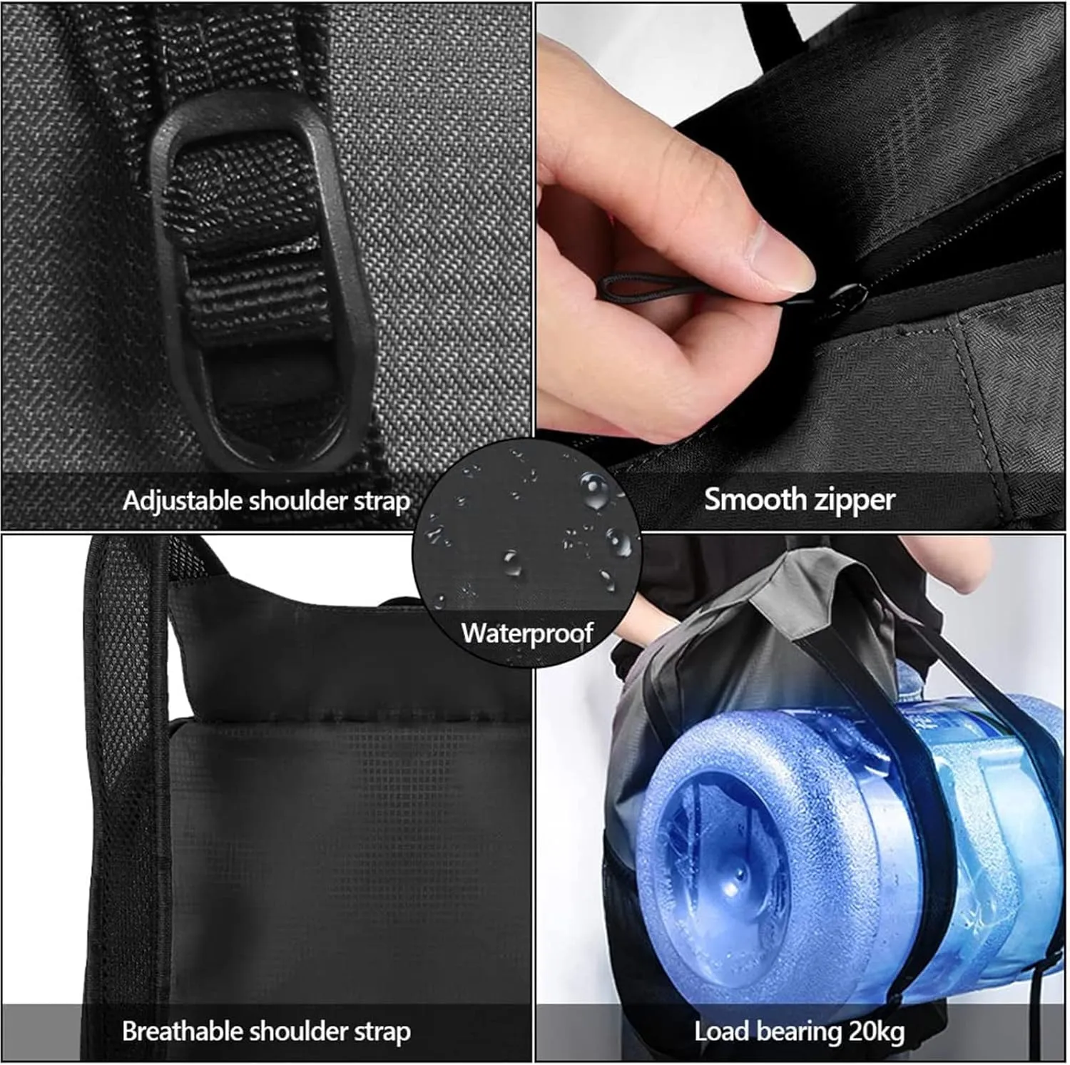 20L Foldable Backpack,Waterproof Packable Ultra Lightweight Hiking Backpack,For Men Women Travel Camping Outdoor Backpack-Black