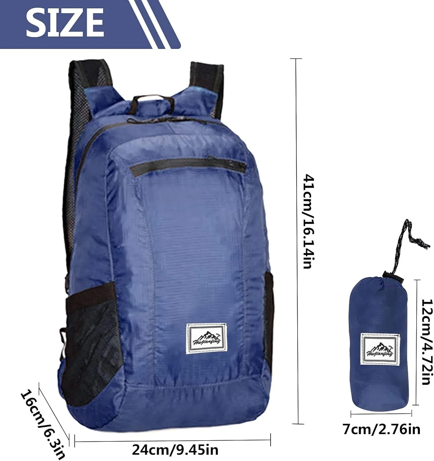 20L Foldable Backpack,Waterproof Packable Ultra Lightweight Hiking Backpack,For Men Women Travel Camping Outdoor Backpack-Navy blue
