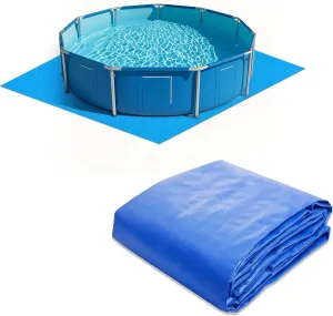 21 x 21 FT Pool Liner Pad for Above Ground Swimming Pool, Outdoor Pool Mat for Above Ground Pool Pad, Under Pool Floor Liner Underlayment Pad, Prevents Punctures Pool Mat Protector Tarp