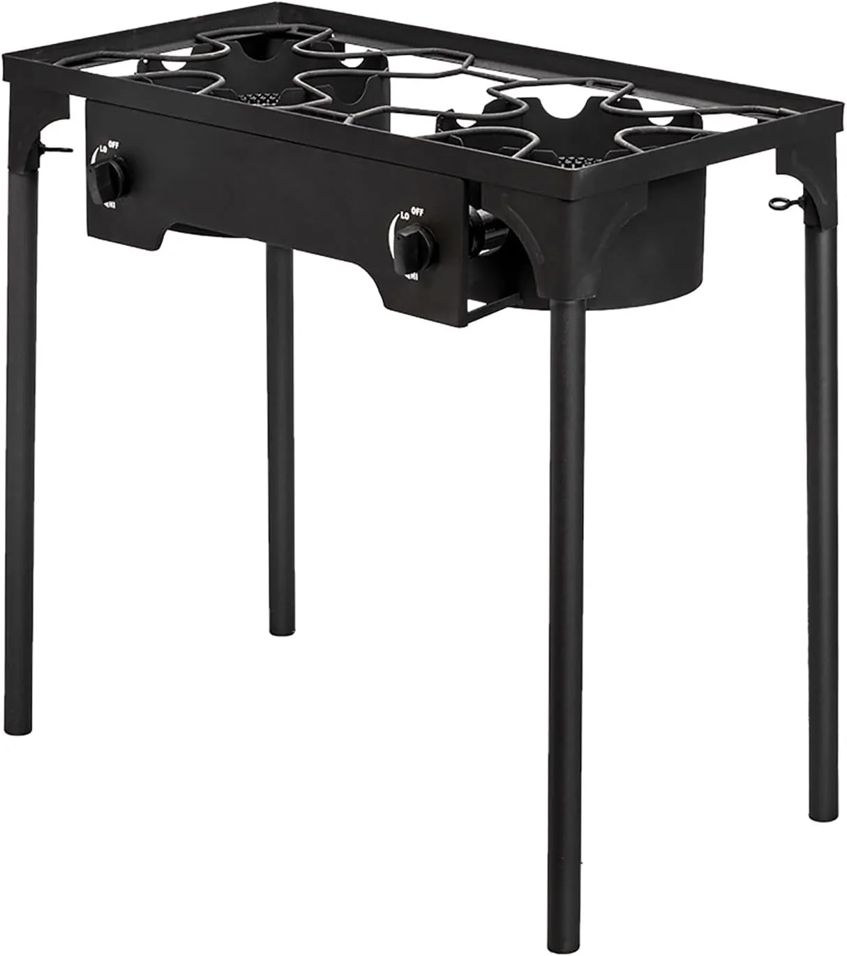 225000-BTU 3 Burner Propane Stove 0-20 Psi Adjustable High Pressure Propane Gas Cooker Outdoor Camp Stove Portable Cast Iron Patio Cooking Burner for Outdoor Kitchen Hunting Backyard