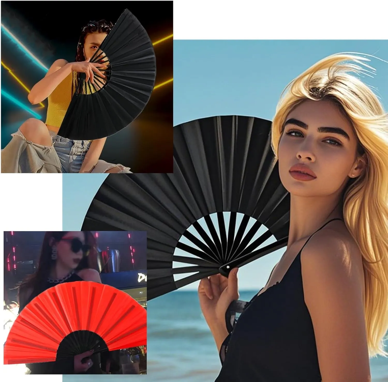 2/4/8/12/20pcs Folding Clack Hand Fans for Line Dancing Tai Chi, Handheld Fan for women foldable,Boots On The Ground Fan