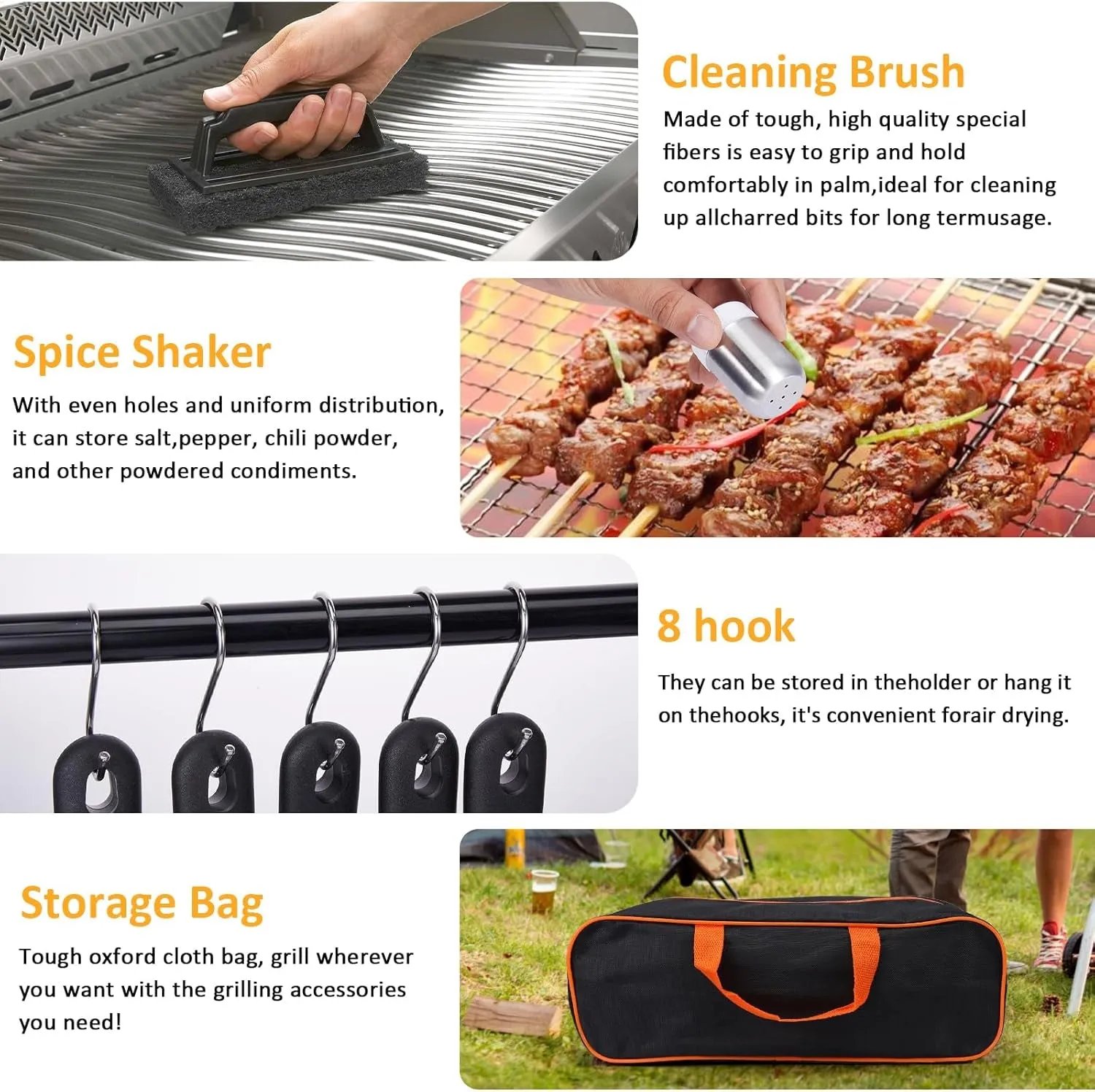 29PCS Blackstone Griddle Accessories Kit with Burger Press, Flat Top Grilling Accessories Set for Blackstone and Camp Chef, Metal Grill BBQ Enlarged Spatulas Set with Scraper, Carry Bag for Outdoor