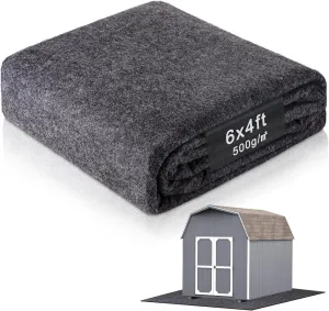 2MM Thickened Outdoor Storage Shed Floor Mat Waterproof, 6 x 4 FT Washable Garden Shed Flooring Pad, Soft Furniture Patio Floor Covering Carport dust proofing Oil Mat-Tool Shed Not Include