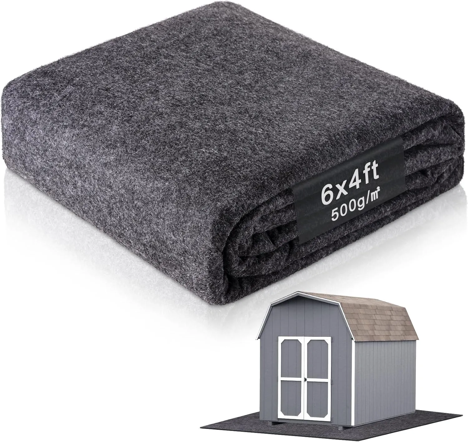 2MM Thickened Outdoor Storage Shed Floor Mat Waterproof, 6 x 4 FT Washable Garden Shed Flooring Pad, Soft Furniture Patio Floor Covering Carport dust proofing Oil Mat-Tool Shed Not Include