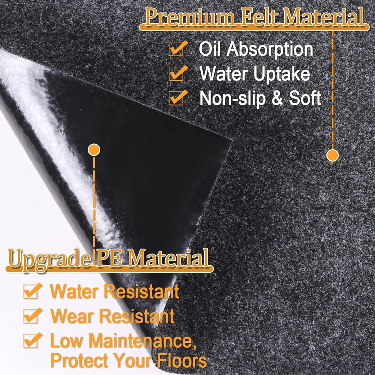 2MM Thickened Outdoor Storage Shed Floor Mat Waterproof, 6 x 4 FT Washable Garden Shed Flooring Pad, Soft Furniture Patio Floor Covering Carport dust proofing Oil Mat-Tool Shed Not Include