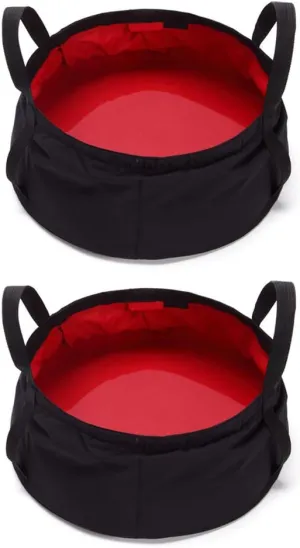 2PCS Bucket Compact Portable Folding Water Container Travel Outdoor Camp Shower Bag and Tent
