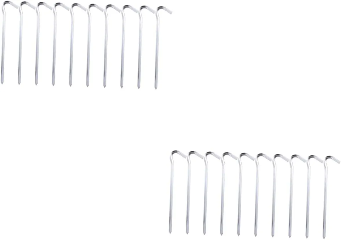 2sets Tent Pegs Camping Safety Stakes Aluminum Alloy Tent Nails 8-Pack for Canopy Windproof Durable 12pcs*2