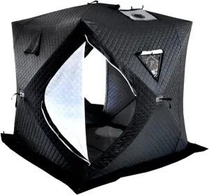 3-Layer Cotton Winter Fishing Tent - Durable Warm Outdoor Camping Ice Fishing Shelter Tent Chimney Hole Stove Mouth 2 Doors Ideal for Winter Fishing Camping Expeditions
