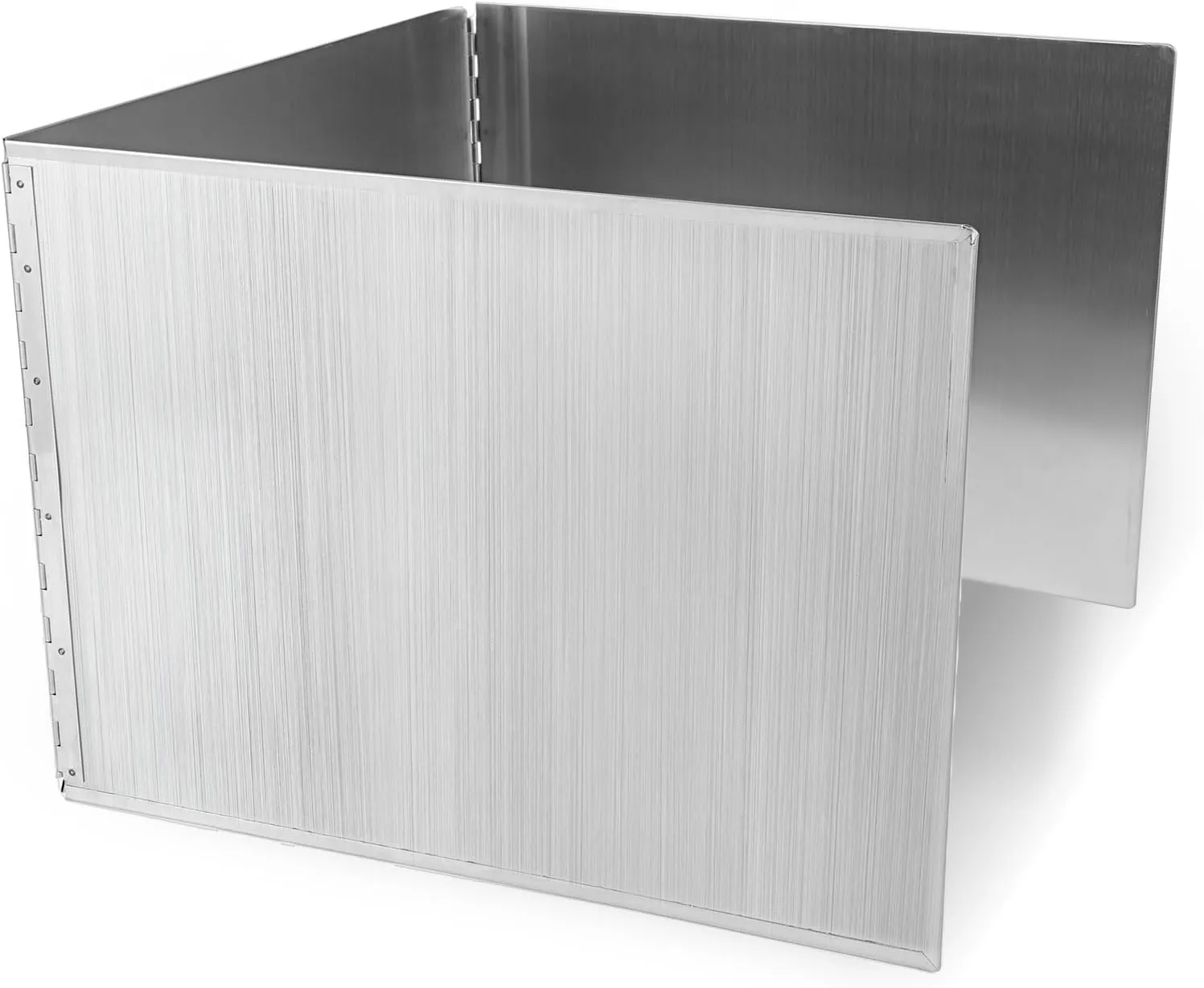 3 Sided Oil Splatter Guard, Upgrade Stainless Steel Anti Splatter Shield for Stove Top Cooktop, Foldable Grease Splatter Screen Oil Barrier, 15.7" x 11.8" (H)