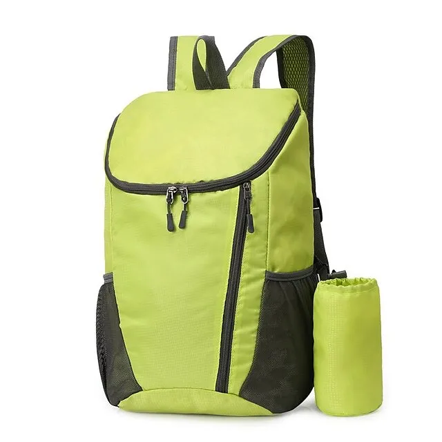 30-40 L Hiking Backpack Lightweight Packable Backpack Daypack Windproof Rain Waterproof Breathable Quick Dry Foldable Outdoor Yoga Hunting Fishing Hiking Nylon Lake blue Black Light Green