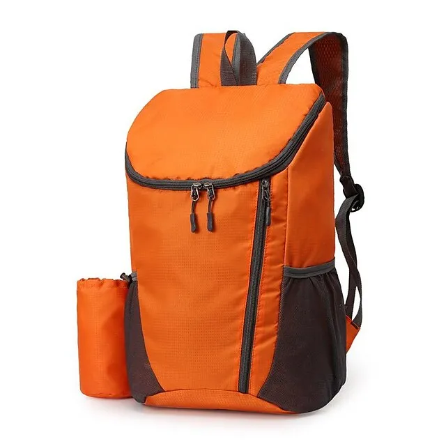 30-40 L Hiking Backpack Lightweight Packable Backpack Daypack Windproof Rain Waterproof Breathable Quick Dry Foldable Outdoor Yoga Hunting Fishing Hiking Nylon Lake blue Black Light Green