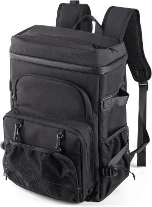 30/42 Cans Cooler Backpack, Waterproof Cooler Bag with Bottle Opener for Picnic, Camping, Beach, Hiking, Travel, and Shopping