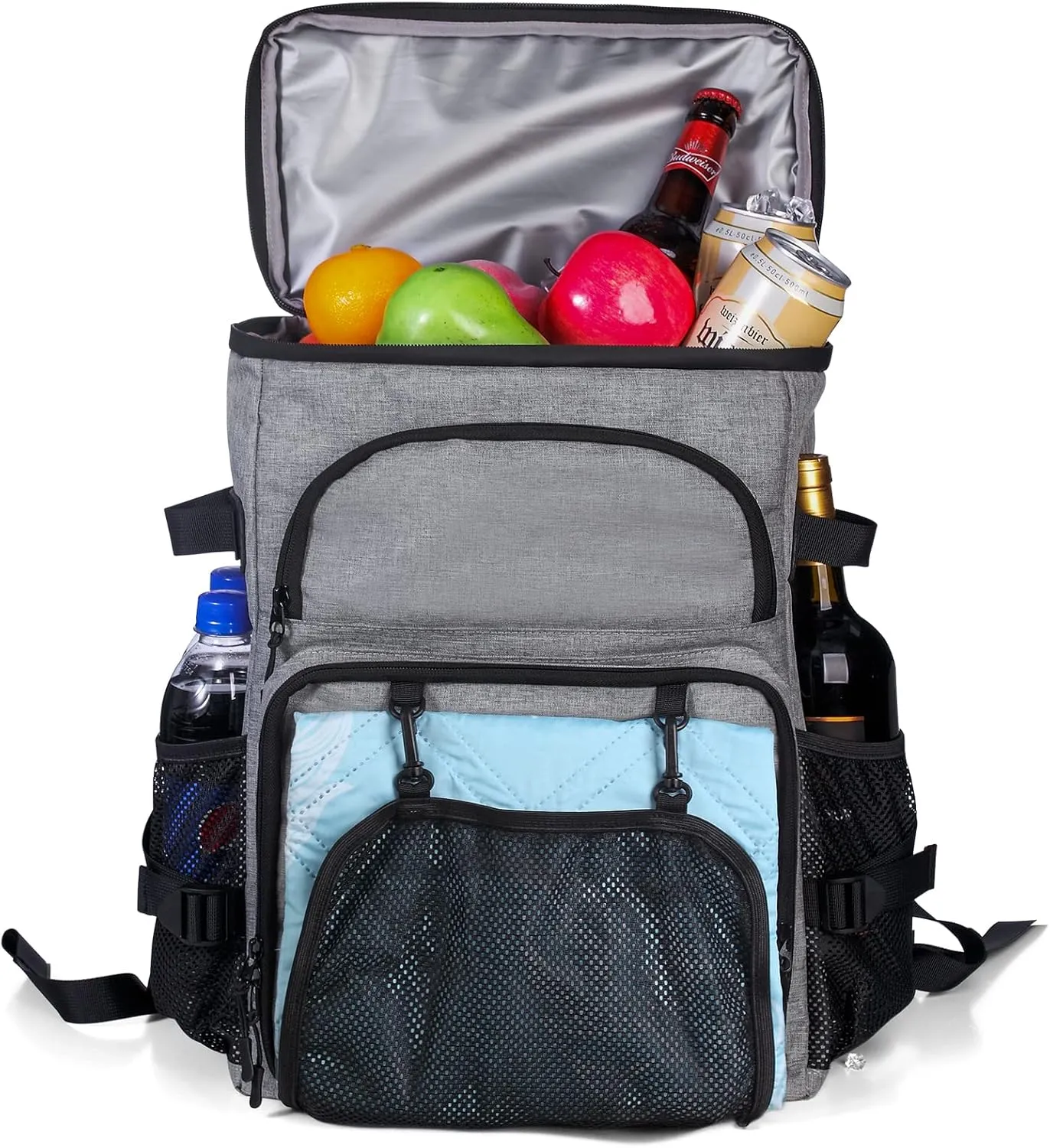 30/42 Cans Cooler Backpack, Waterproof Cooler Bag with Bottle Opener for Picnic, Camping, Beach, Hiking, Travel, and Shopping