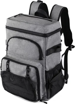 30/42 Cans Cooler Backpack, Waterproof Cooler Bag with Bottle Opener for Picnic, Camping, Beach, Hiking, Travel, and Shopping