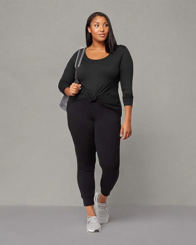 32 DEGREES Heat Womens Lightweight Thermal Baselayer Long Sleeve Scoop Top, Eggplant
