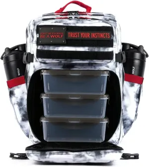 35L Backpack Meal Prep Management (Timber Wolf Savage Red) Lunch Box, Cooler, Travel, Insulated Bag, Travel Daypack WOLFpak