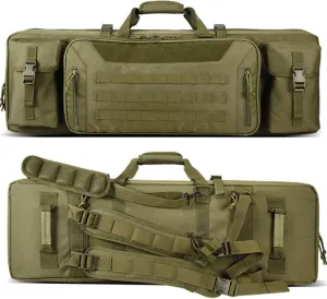 36"/42" Soft Rifle Case Double Long Gun Bag, Rifle Case Soft Bag Gun Case, Lockable Shotgun Case with Backpack Straps, for Shooting Hunting Carrying