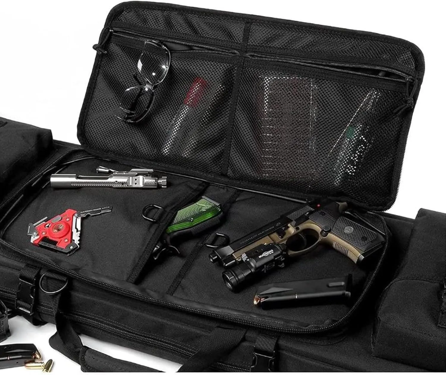 36"/42" Soft Rifle Case Double Long Gun Bag, Rifle Case Soft Bag Gun Case, Lockable Shotgun Case with Backpack Straps, for Shooting Hunting Carrying