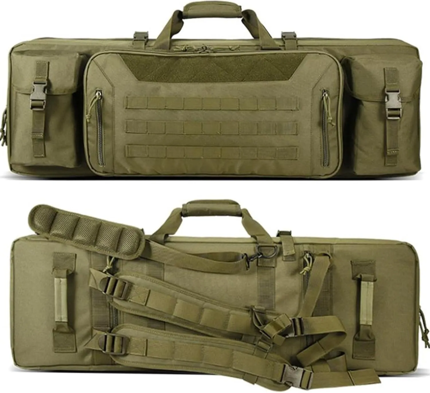 36"/42" Soft Rifle Case Double Long Gun Bag, Rifle Case Soft Bag Gun Case, Lockable Shotgun Case with Backpack Straps, for Shooting Hunting Carrying